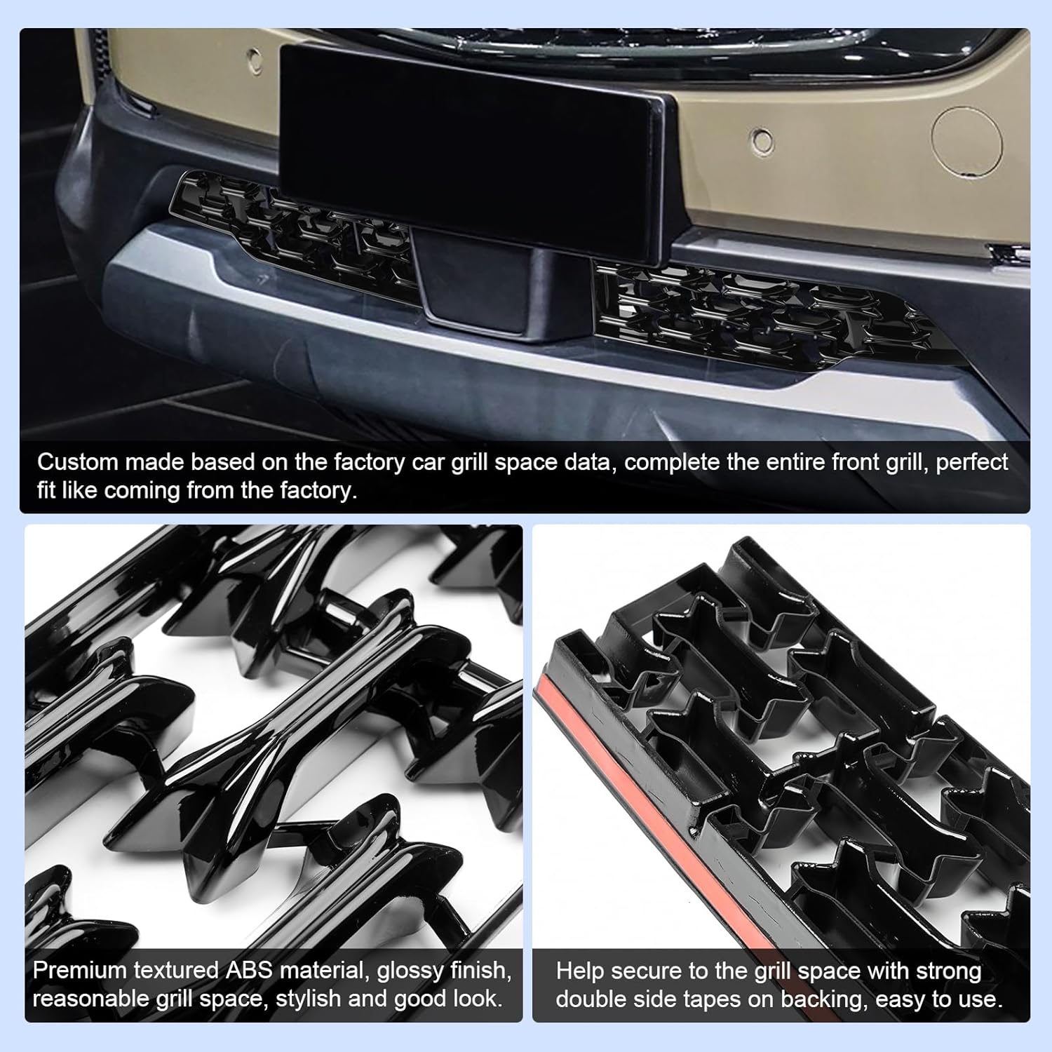 CDEFG 2023 2024 2025 2026 CX-50 Front Grill Mesh Inserts Trims CX50 Front Grille Guard for 2023-2026 Mazda CX-50 Car Exterior Accessories ABS Material, 2PCS (for 2023-2026 CX-50 Front Grills)