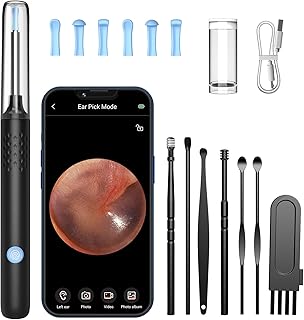 LMECHN Ear Wax Removal, Ear Cleaner with Camera, Ear Wax Removal Kit with 1080P, Ear Camera Otoscope with LED Light, Ear C...