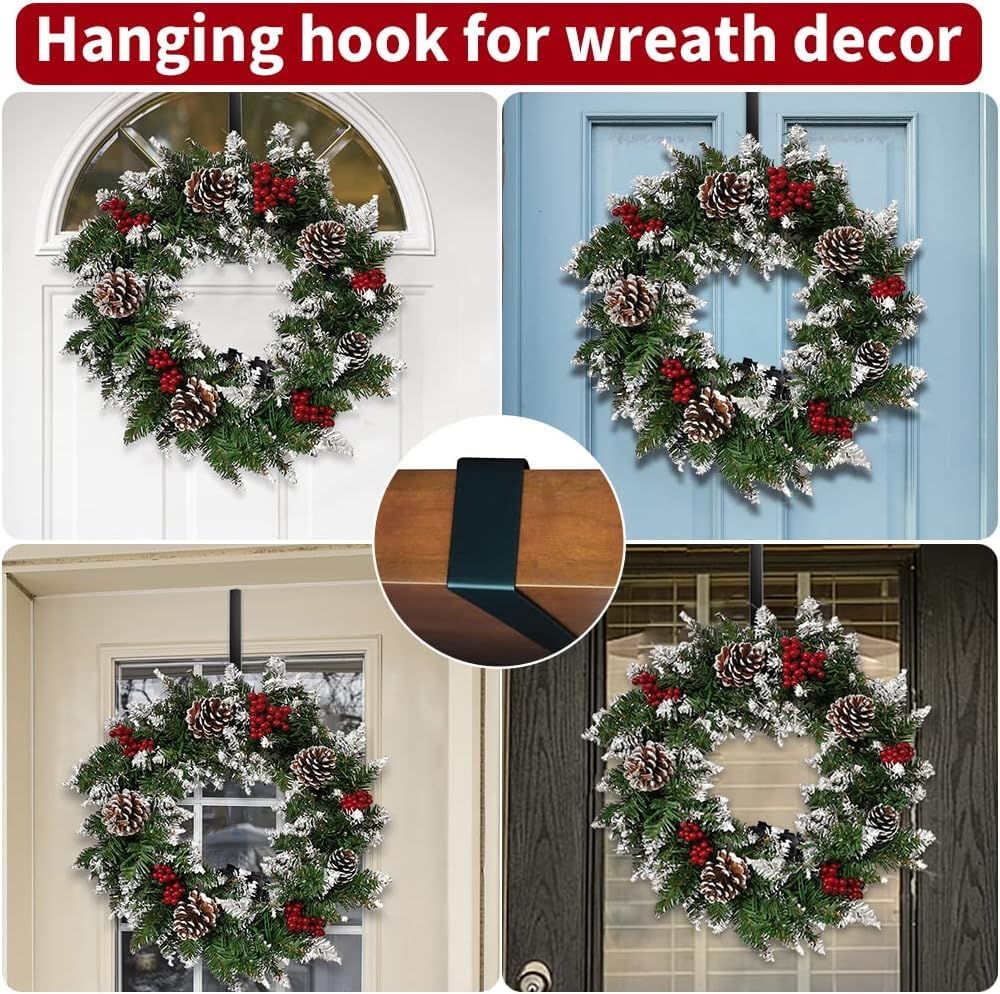 Corona De Navidad Guirnalda De Puerta Delantera De Bayas | Meses Sin, image size:1000x994