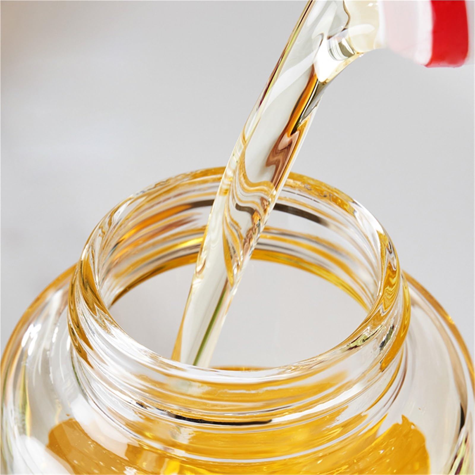 oliera Bottiglia for condimenti da cucina, contenitore for olio in vetro, ricaricabile, for salsa di soia e aceto, accessori(300ML)
