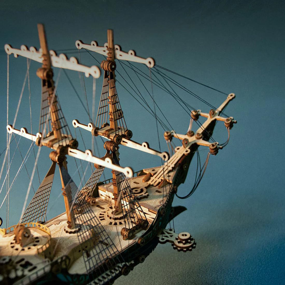 Baby max Die maritimen Abenteuer des Piratenschiffs Sparrow, 3D-Puzzles für Erwachsene und Kinder zum Bauen, Grün, Howcat, Holz, 518 Teile