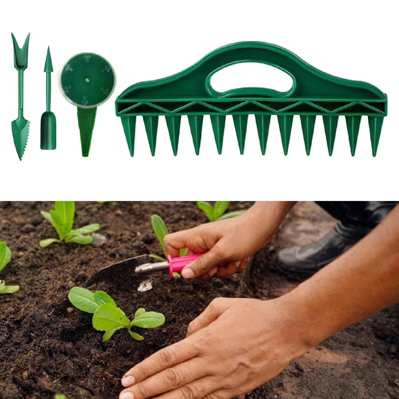 Seed Spreader Sowing Seed Dispenser Set for Gardening Digging Small Seedling 4pcs Set-image-45
