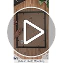 MCS Studio Gallery 16x20 Matted Photo Frame with 8x10 Picture Display, Black Woodgrain Vertical & Horizontal Wall Hanging Large Picture Frame for Photos & Art Prints (1-Pack)