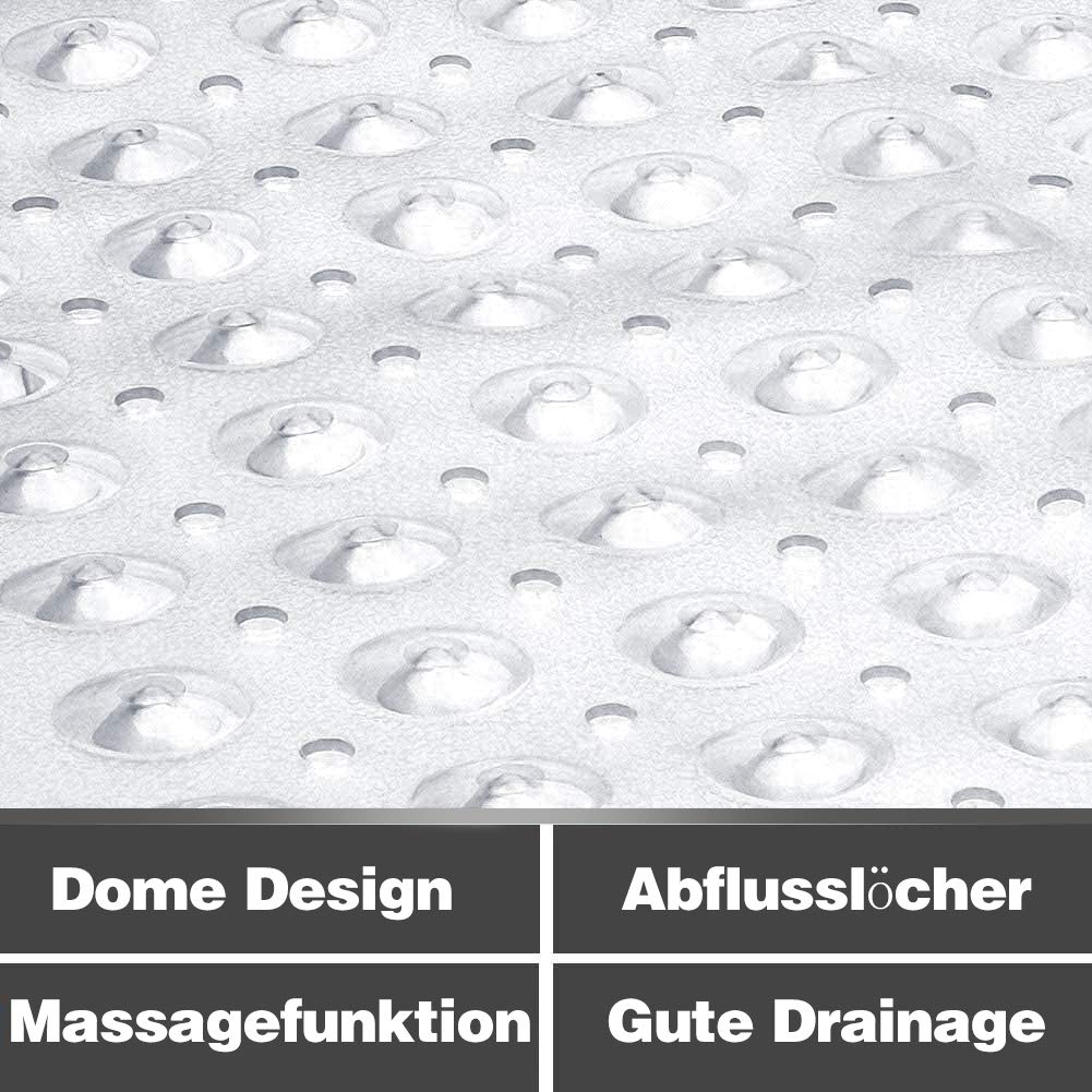 Tappetino Da Bagno Quadrato 53x53 Cm Con Ventose - Antiscivolo, Lavabile, Senza Lattice - Foto 4