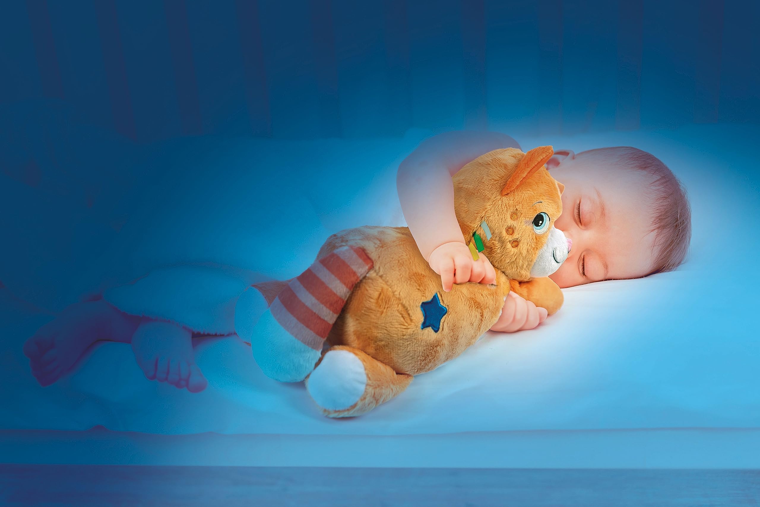 Clementoni - 17876 - Roby Ron Ron - Gatto Peluche Interattivo Che Simula Le Fusa, Melodie E Suoni Della Natura, Sviluppo Multisensoriale, Regalo Neonati, 100% Lavabile (In Italiano, Batterie Incluse)