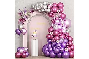 RUBFAC Pink and Purple Balloon Garland Arch Kit