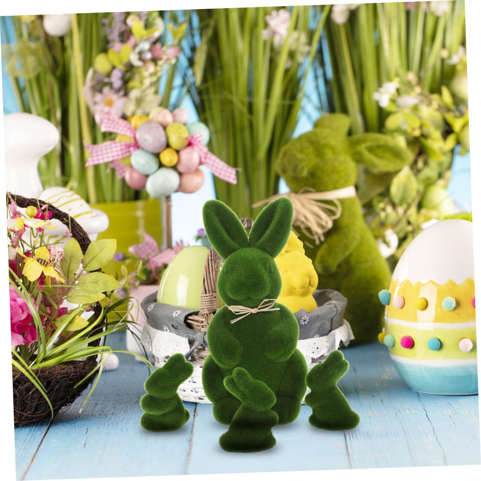 Cabilock 8 Pz Coniglietto Di Pasqua Bambino, Bambino Affollato Coniglietto Di Sintetica All'aperto Statuina Di Coniglio Pasquale Peluche Cartone Animato Pianta in Vaso Ufficio Schiuma