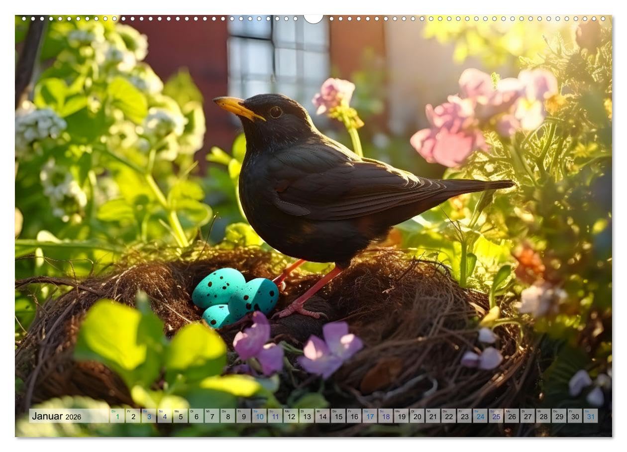 Wilde Nachbarn - Tierisches Treiben im Gartenparadies! (hochwertiger Premium Wandkalender 2026 DIN A2 quer), Kunstdruck in Hochglanz: Spaß im Grünen - Tiere auf Tour im Garten! (CALVENDO Tiere)