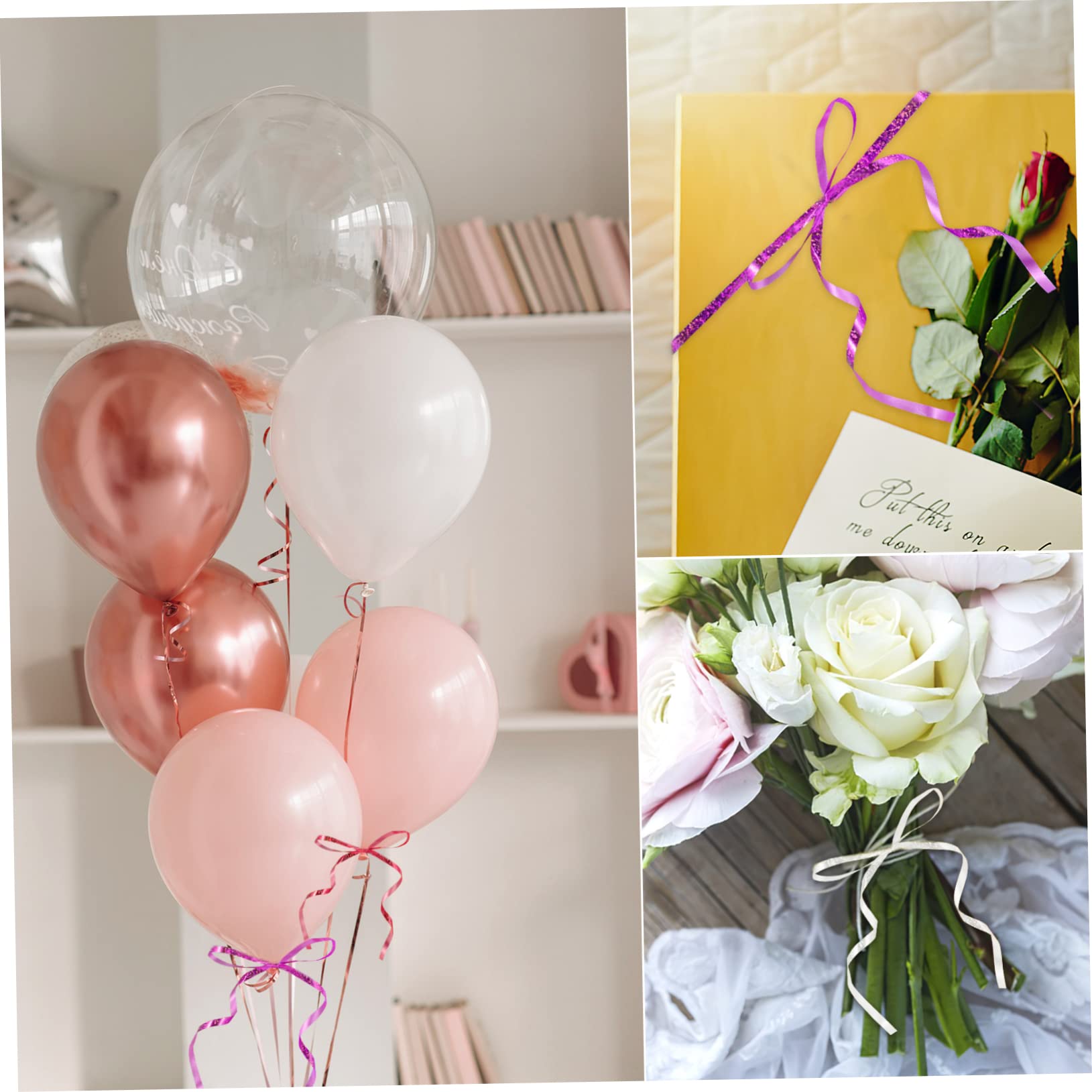 Abaodam 90rouleaux Ruban Pour Décoration De Mariage De Fête Et Accessoires De Ballon