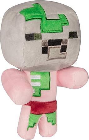 Amazon Com Jinx Minecraft Happy Explorer Baby Zombie Pigman Plush Stuffed Toy Multi Colored 7 Tall Toys Games