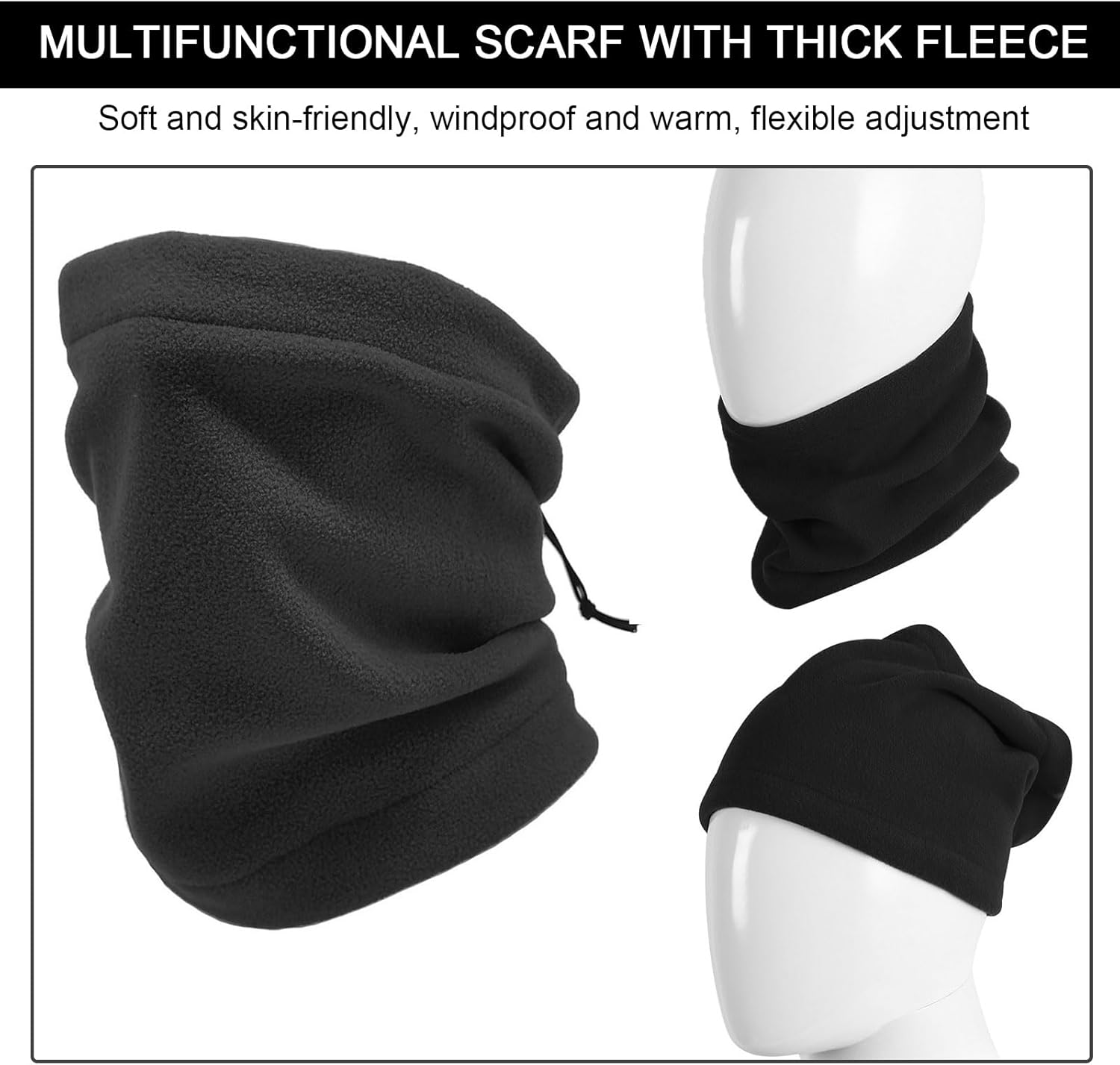 Passamontagna In Pile Polare Invernale Calda Maschera Per Il Viso Cappuccio Coll - Foto 10