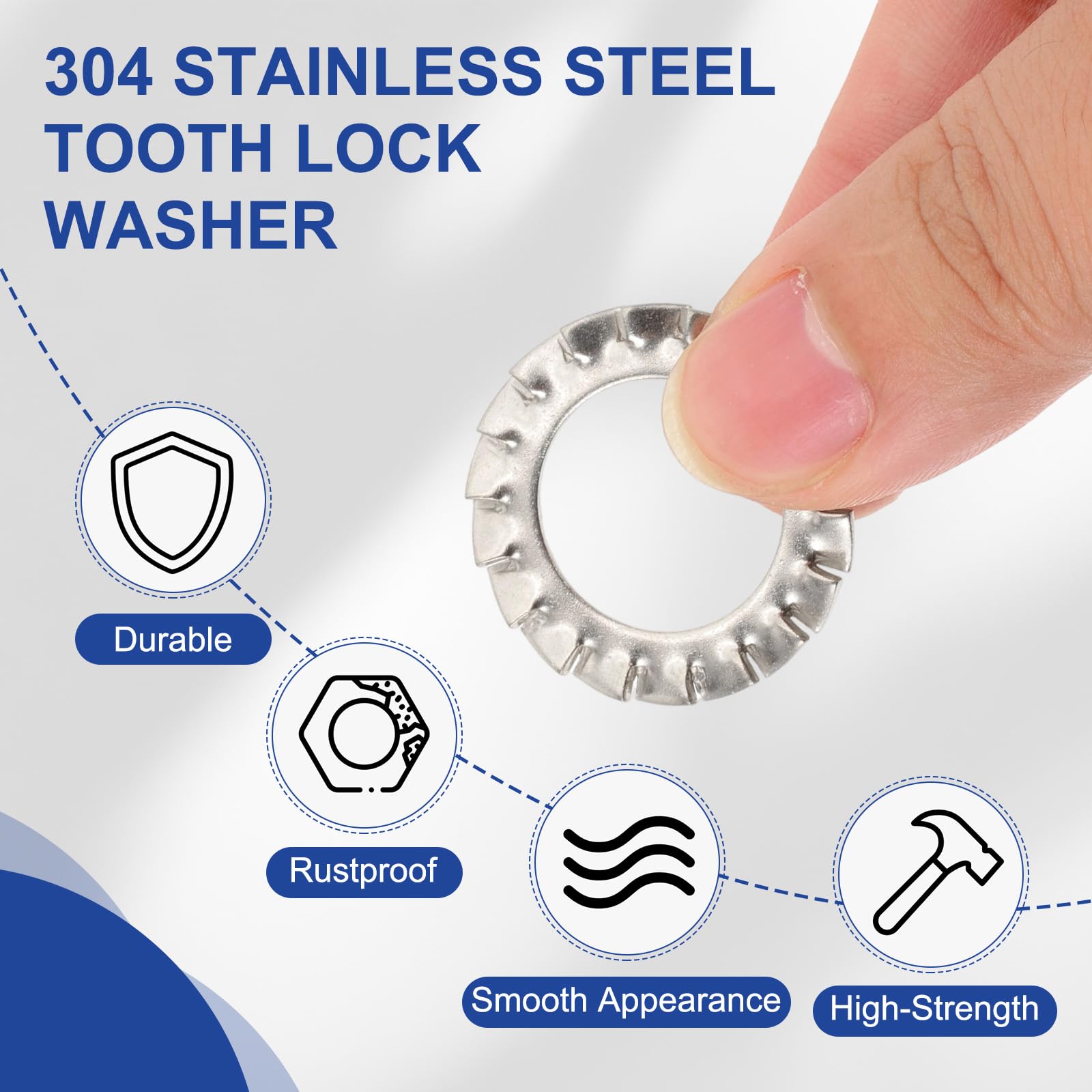 PATIKIL M18 External Tooth Lock Washers - Image 3