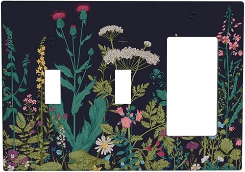 Miniatura 8 de Cubierta de Interruptor de Luz de Palanca de 1 Gang con Estampado de Bosque de Pinos Rústico Campestre, Cabaña Lodge Granero Bosque Forestal de