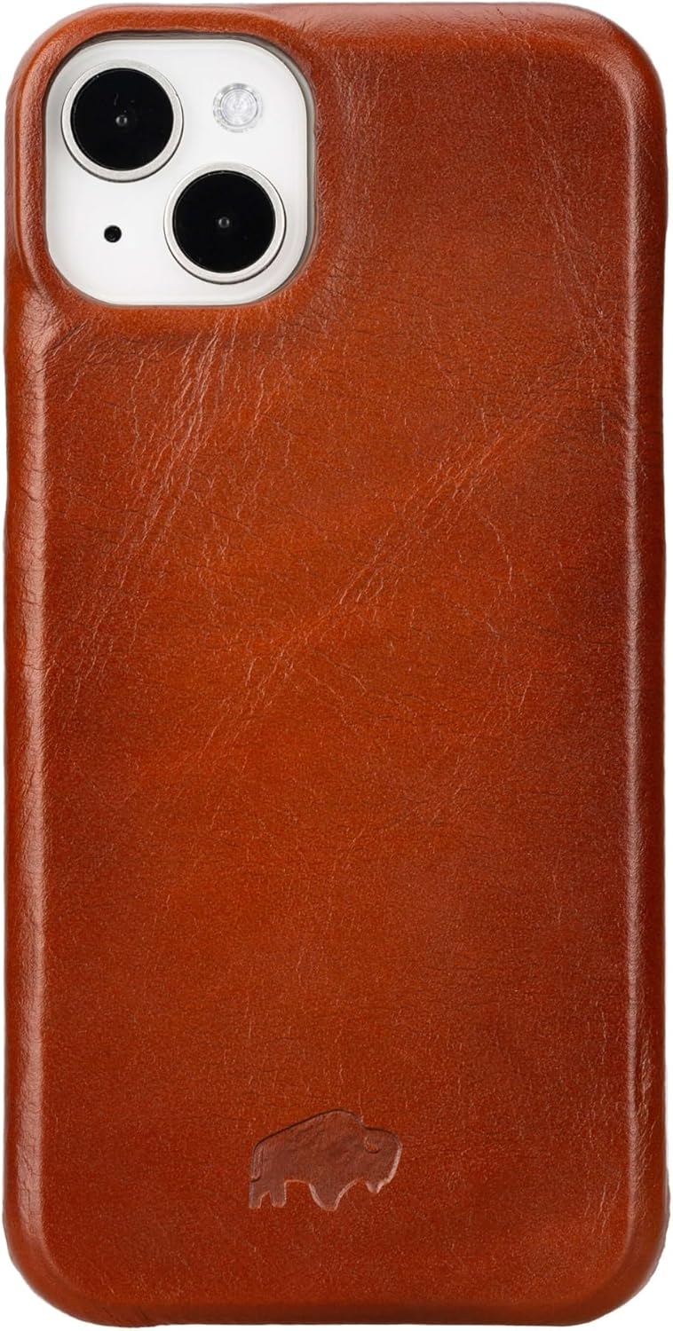 BLACKBROOK Full Grain Leather Case for iPhone 15 Plus, Compatible with MagSafe, Mason Handcrafted Protective Magnetic Case for iPhone 15 Plus - Easy Access, Vintage Slim Fit Premium Phone Cover