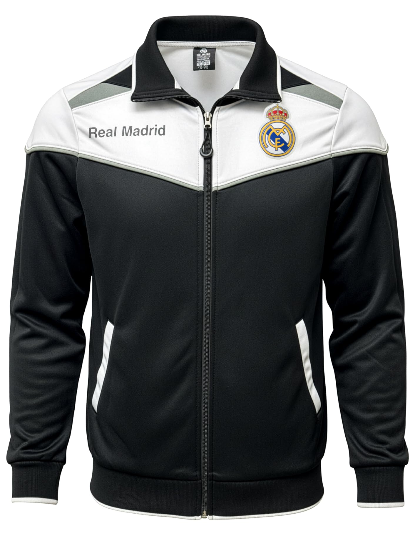 Icon Sports Real Madrid Legacy Trainingsjacke - Erwachsenengrößen Offizielle R. Madrid Trainingsjacke mit Reißverschluss