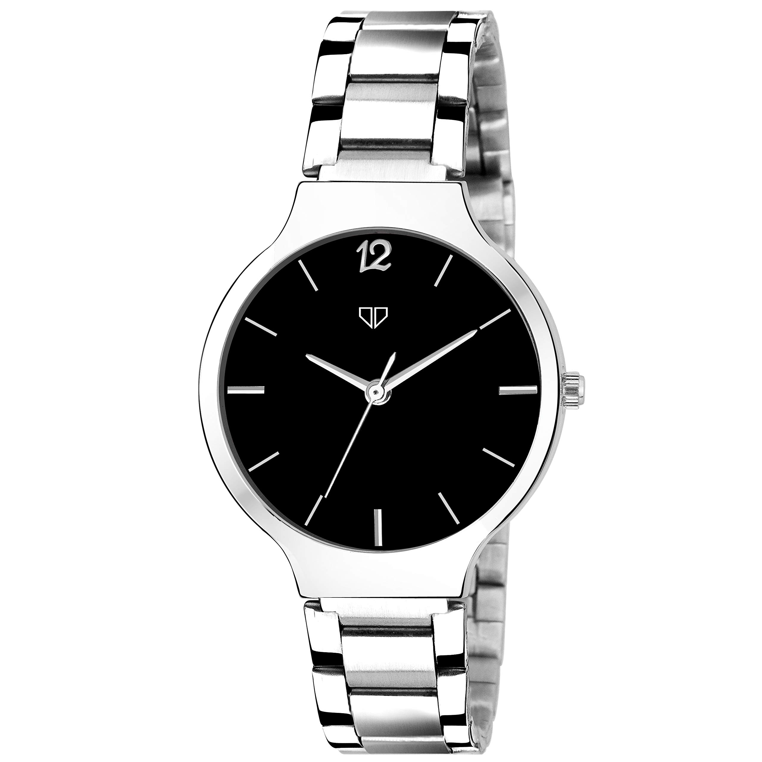Walrus Black Dial Analog Womens Watch - Silver Metal Chain, Elegant Design, 30mm- Professional & Casual Use- Women’s Wrist Watch for Gift (B083VX48QG) Amazon Price History, Amazon Price Tracker
