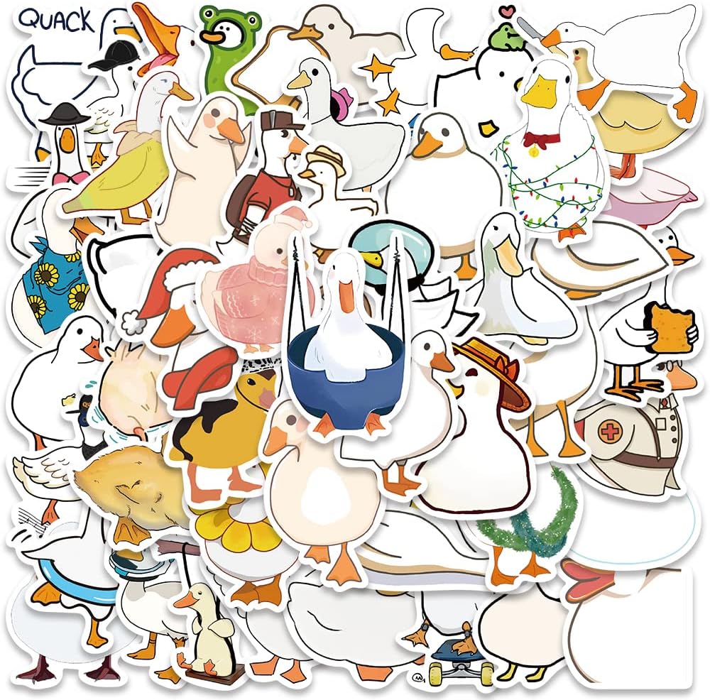 Cute Duck Stickers, Funny Cartoon Duck Stickers for Kids