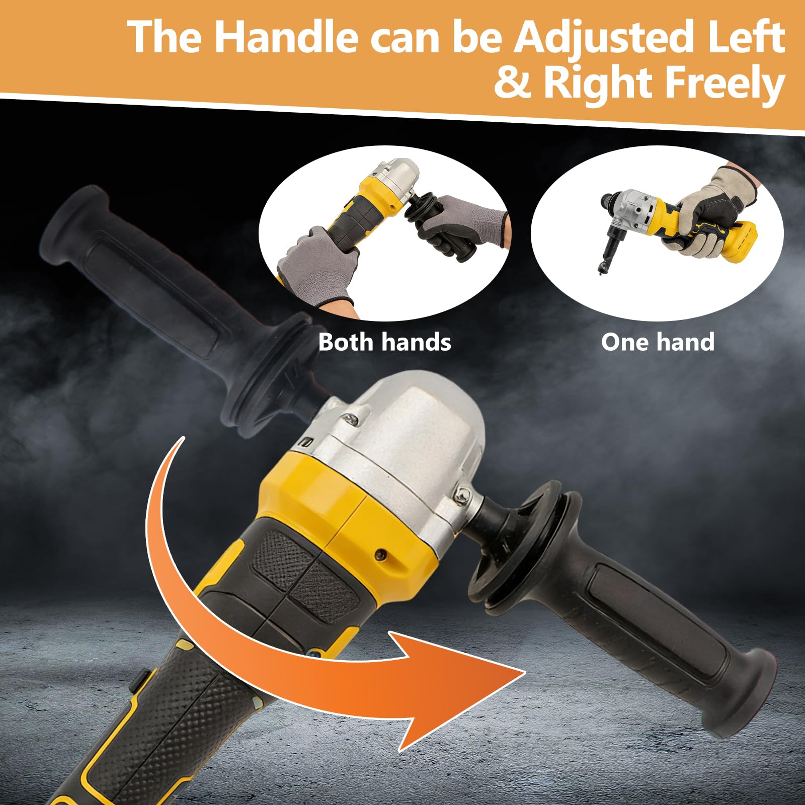 Grignoteuse de métal sans fil compatible avec batterie DeWalt 20V, cisaille électrique sans balais pour métal à 1900 tr/min,tête grignoteuse réglable à 3 vitesses rotative 360°(sans batterie)