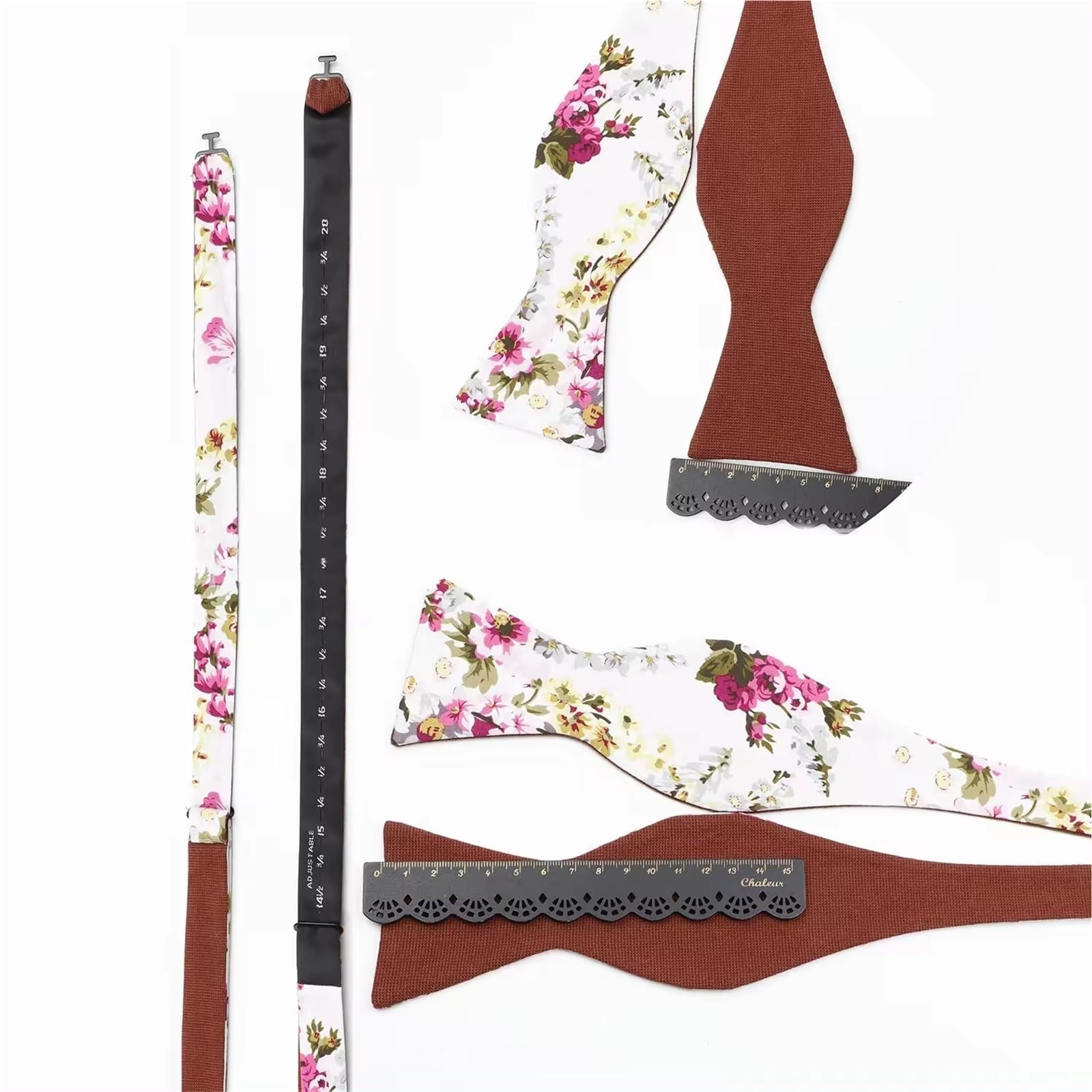 Mode Doppel Seite Selbst Fliege Einstellbar männer Baumwolle Dot Floral Schmetterling Hochzeit Party Zwei-Farbe