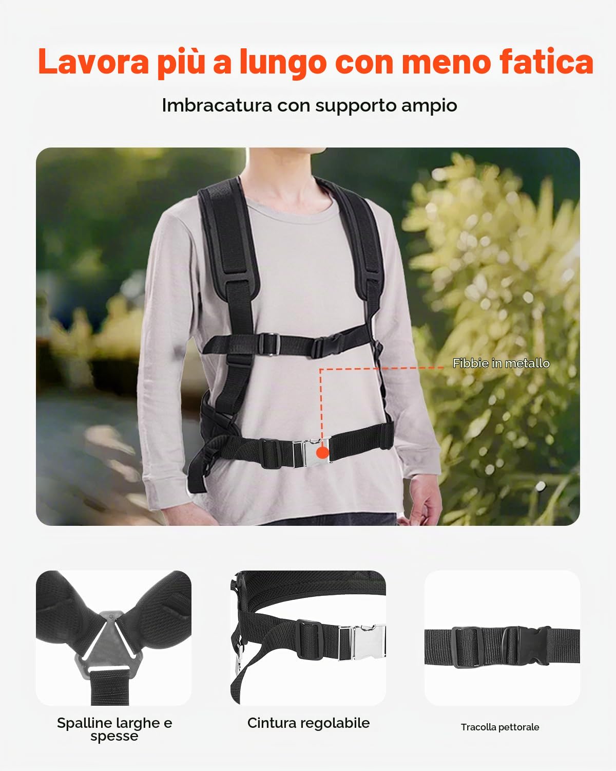 VEVOR Lancia Telescopica per Idropulitrice, 6400 mm, 275 bar, Lancia Telescopica con Prolunghe, Pulitore per Grondaie, Testina Spazzola, 7 Ugelli Spruzzo, Adattatore, Cintura, Giunto Girevole
