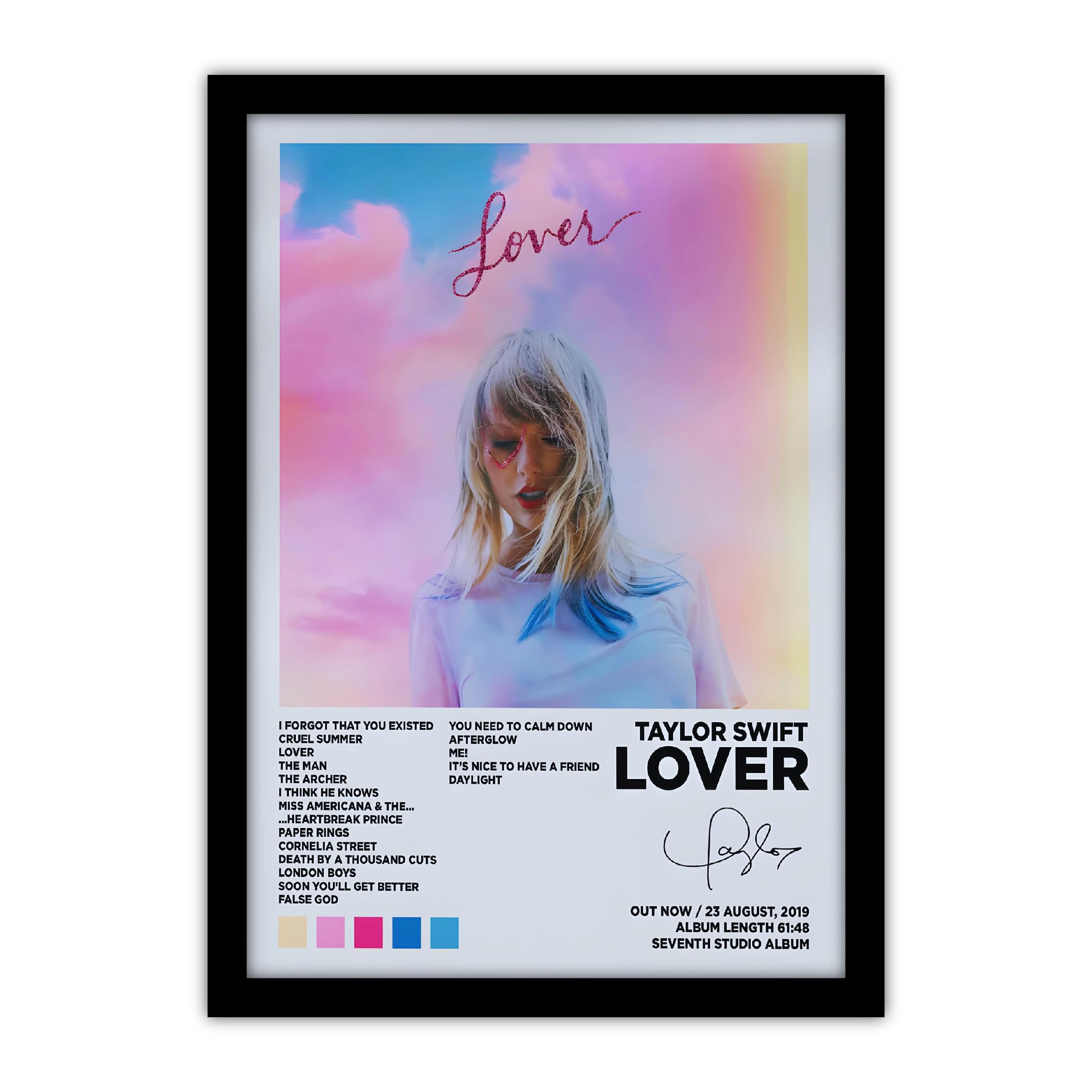 BIRD'S MIND Taylor Swiftzz Wall Art Frames Aesthetic Artwork Framed Posters For Living Room, Bedroom, Home Office Decor L x H 9.5 x 13 Inch (Multicolor 1)