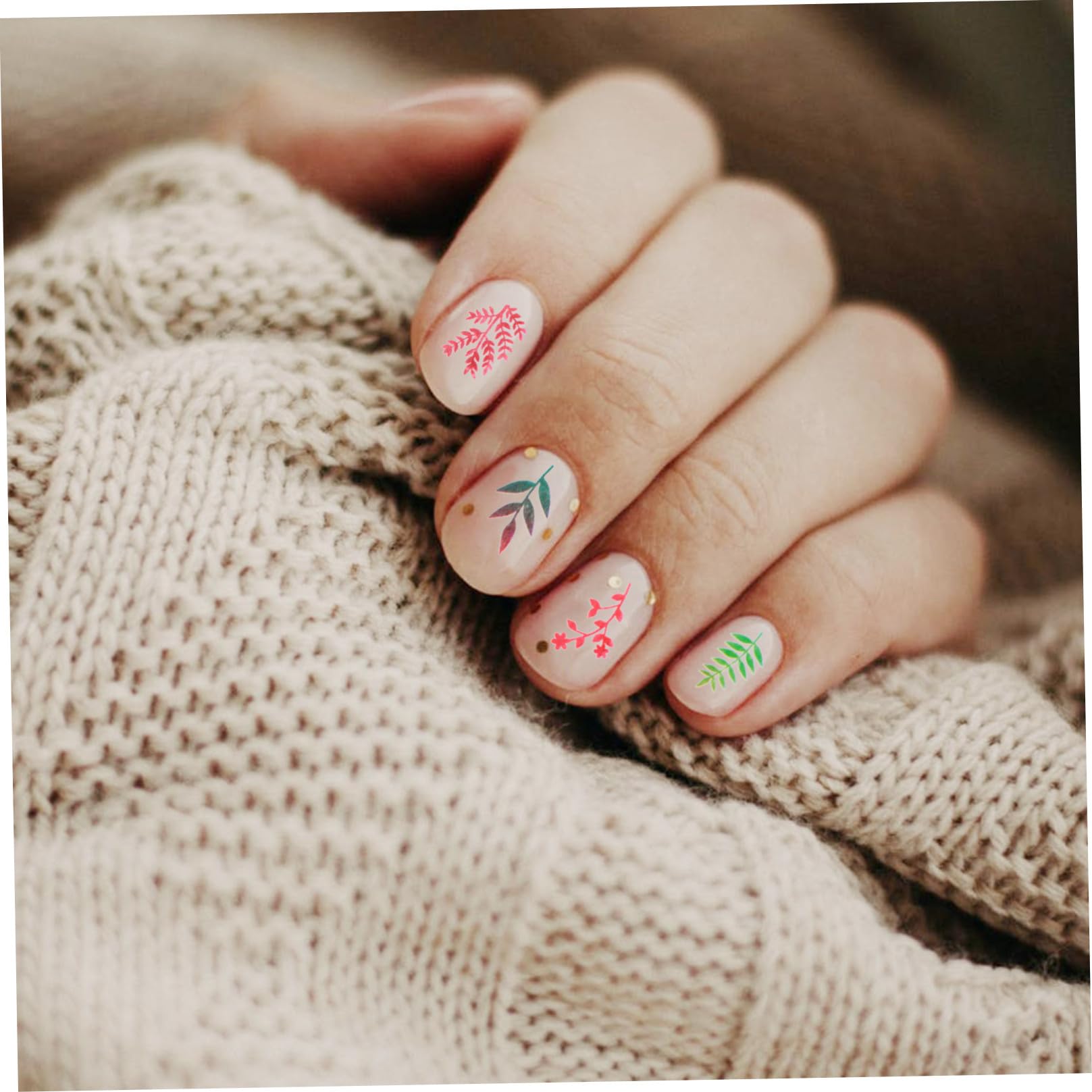 BESTYASH 3 Set Adesivi Unghie Autoadesivi Stickers Con Foglie Decorazioni Per Manicure Te Facili Applicare Per Unghie Gel 9 Fogli*3