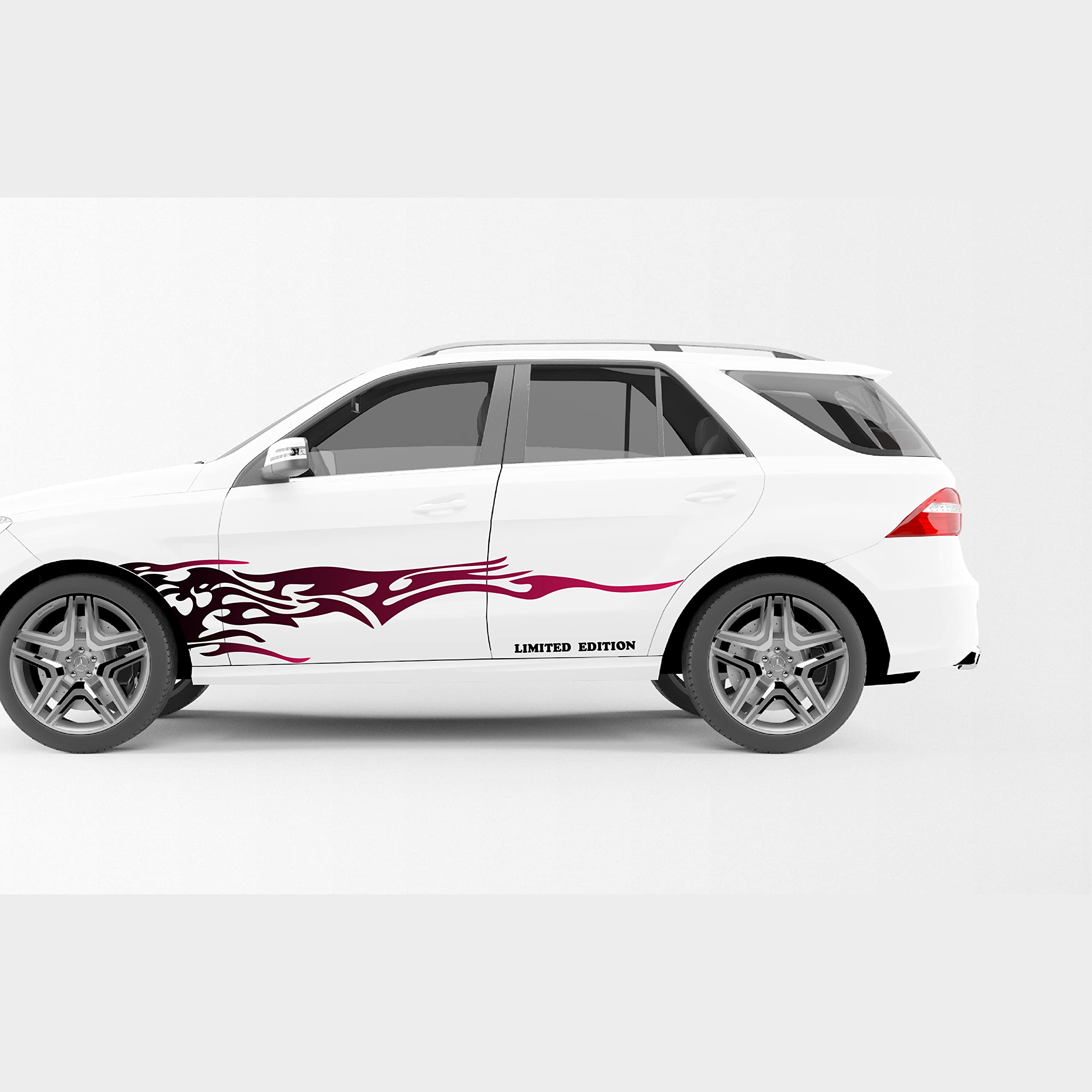 Car Side Decal Stickers Exterior Graphics Both Side Stripes Stickers Exterior Car Door Vinyl Printed Strips All Universal Car Decorative Body Multicolored L x H 136 Cm x 26 Cm