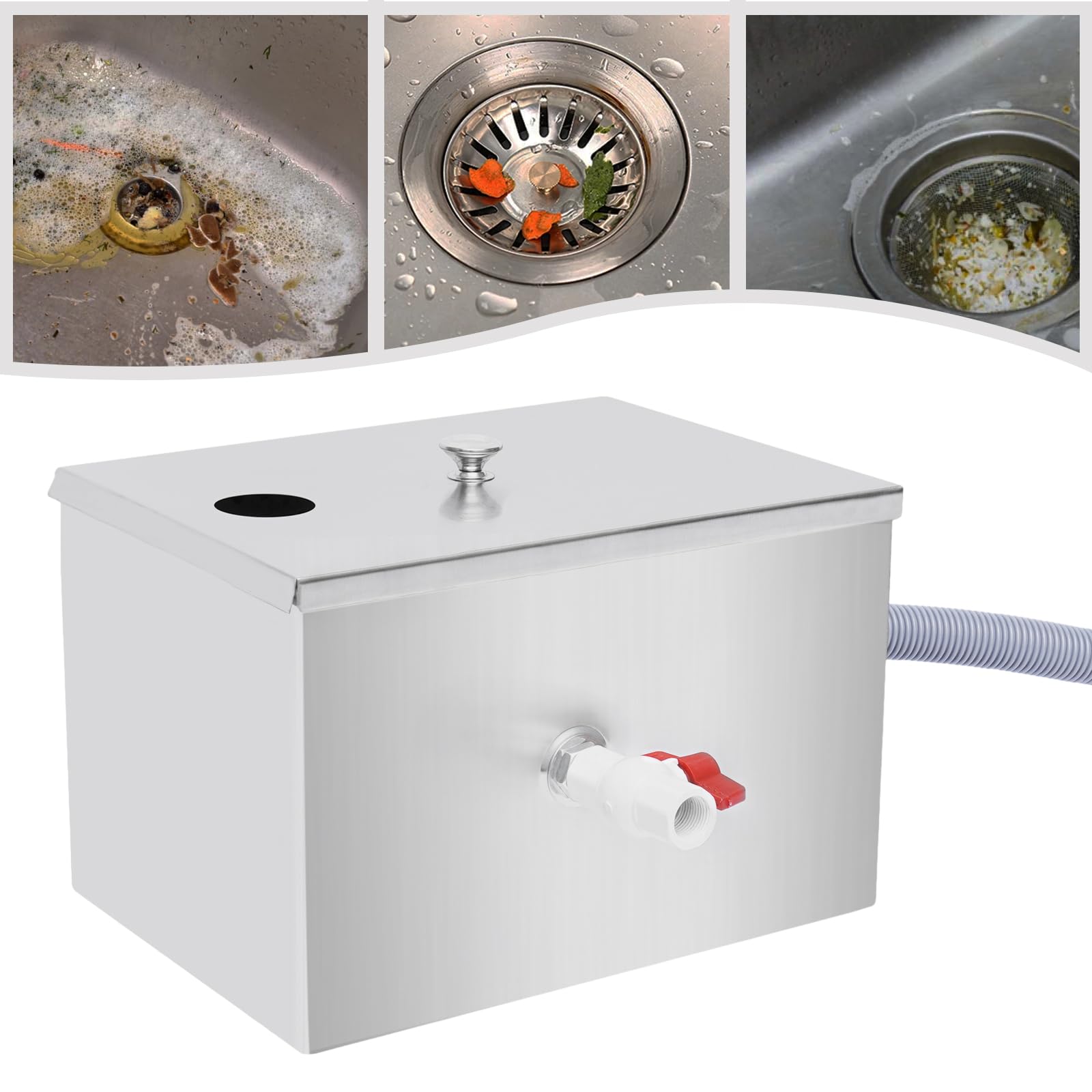 Séparateur de graisse pour eaux usées - Petit séparateur de graisse - En acier inoxydable - Pour le traitement des eaux usées de cuisine