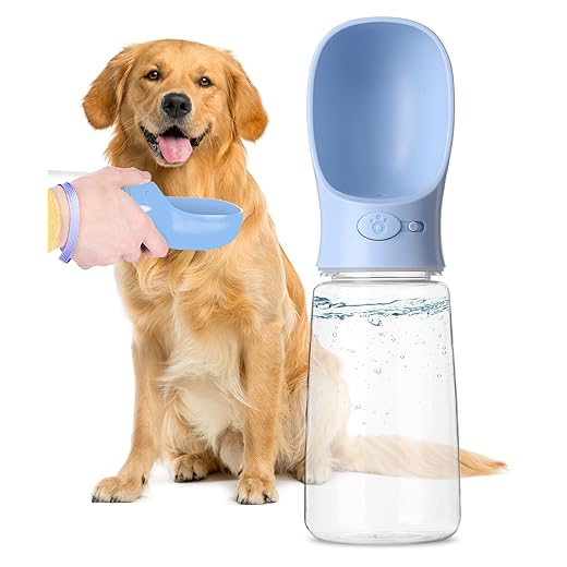 Mr. Pen- Dog Water Bottle, 19oz, Large, Blue, Portable Dog Water Bottle, Dog Travel Water Bottle, Dog Water Bottle Dispenser, Portable Water Bottle for Dogs, Pet Water Bottle, Travel Dog Water Bottle