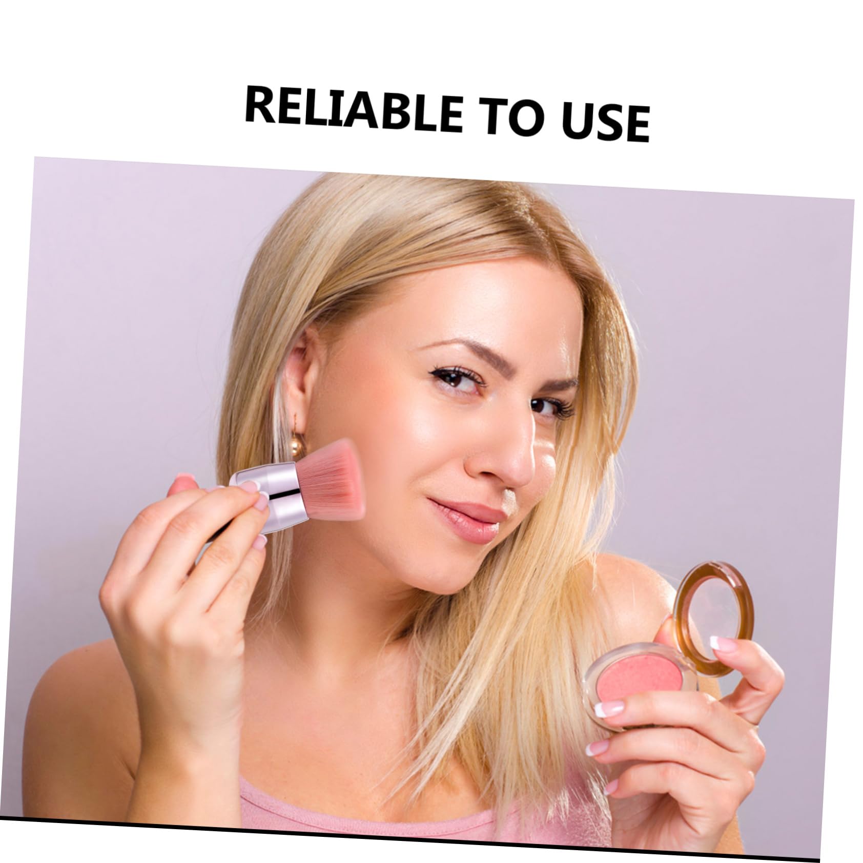 SHERCHPRY Gentle Loose Powder Brush Multi Purpose Makeup Tool for Blush Contouring Soft and Fluffy Bristles Lightweight Design for Everyday Use and Travel