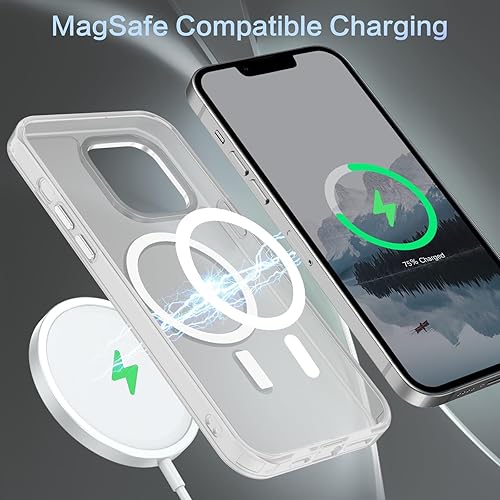 Miniatura 2 de BENTOBEN Funda magnética para iPhone 13 Pro Max, iPhone 13 Pro Max compatible con MagSafe translúcida mate a prueba de golpes, para mujeres, hombres