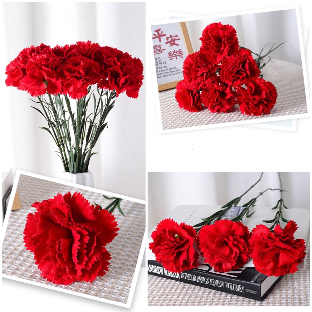 24 pezzi di fiori artificiali, glicine artificiale fiori di seta