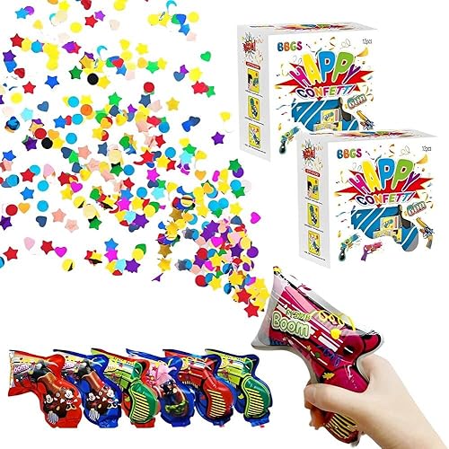 Pistola inflable de fuegos artificiales juguetes de fiesta confeti fuegos artificiales confeti de mano multicolor con diseño novedoso suministros de