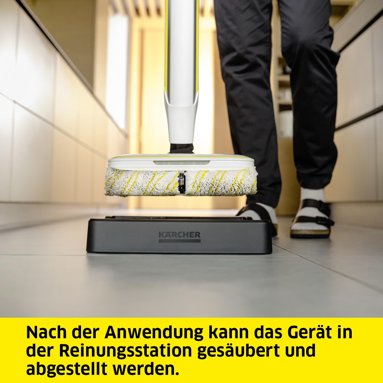 KÄRCHER Hartbodenreiniger FC 8 Smart Signature Line, kabelloser Bodenreiniger mit 4 rotierenden Mikrofaserwalzen, mit App, Akkulaufzeit: ca. 60 min, Flächenleistung pro Akkuladung: ca. 230 m²