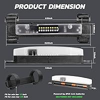 Vista 7 de Nibright UTV - Luz de cúpula interior universal para montaje en barra rodante, luz LED para UTV, ATV, Polaris RZR Can-Am, camioneta todoterreno