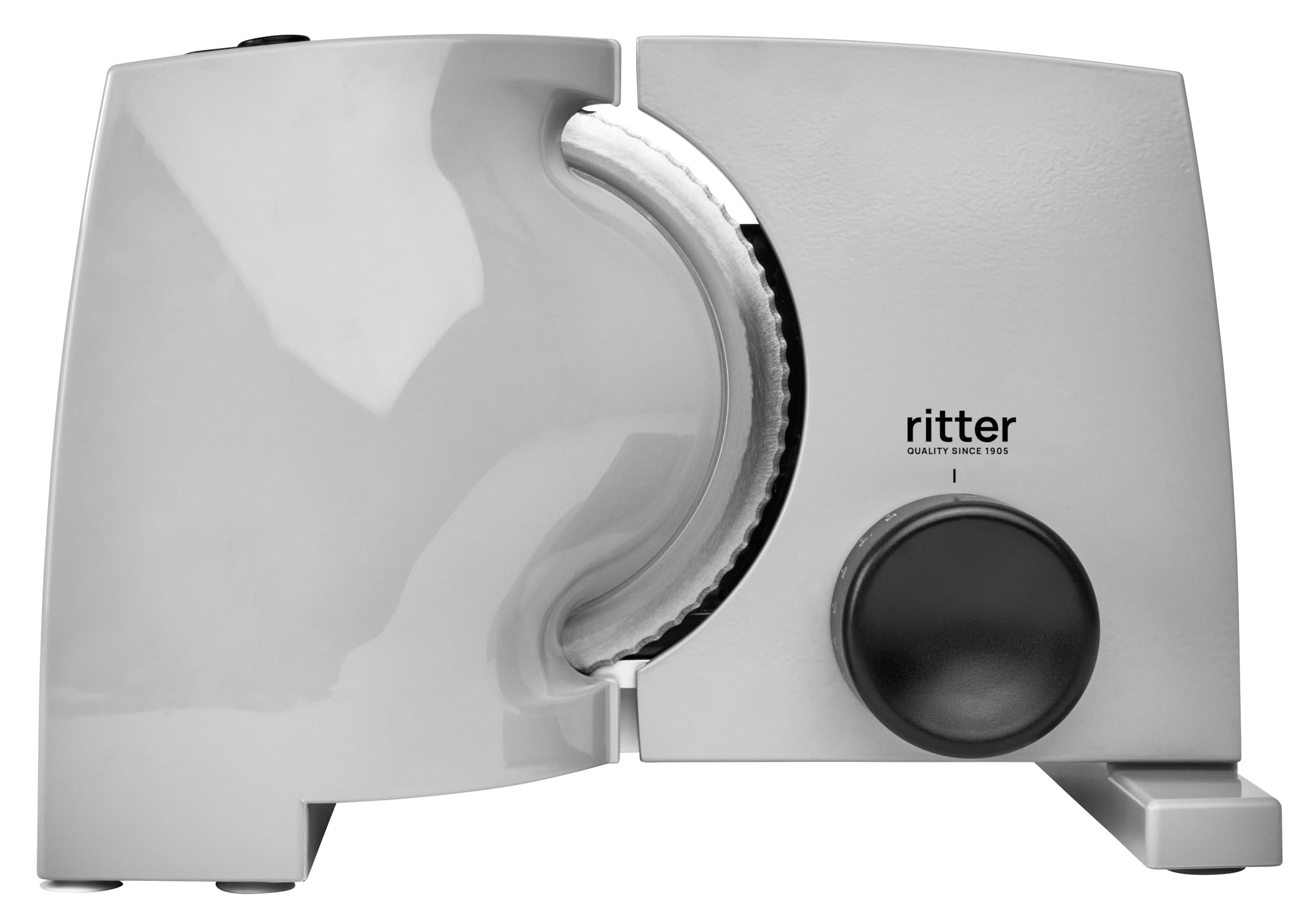 ritter nova 1 E Cortafiambres universal eléctrico y cortapanes de metal con cuchilla pulida electrolíticamente, Made in Germany