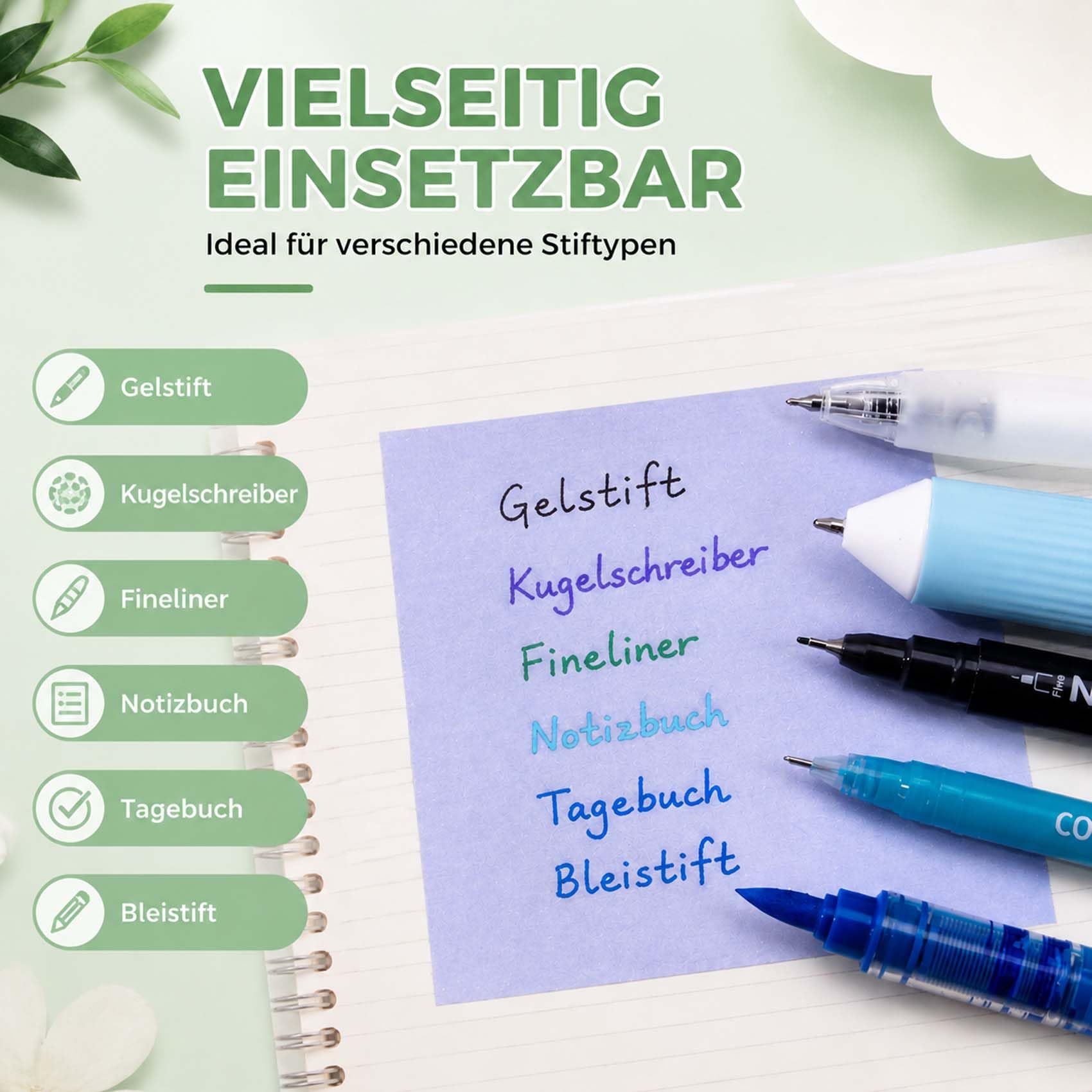 Sparkly Transparent Sticky Notes, 2027 Neu Wiederverwendbare Klebemarker Durchsichtige Klebezettel mit Glitzereffekt, Abziehbare Memo Tabs für Bücher, Planer, Schule und Büro (12 PCS)