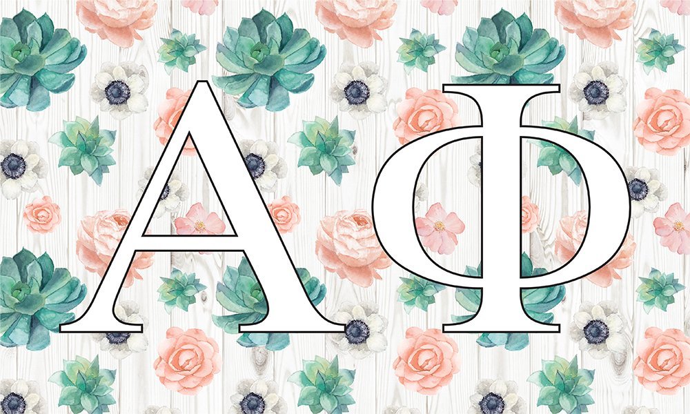 Sorority ShopAlpha Phi - Sorority Letter Flag (Succulent Design)