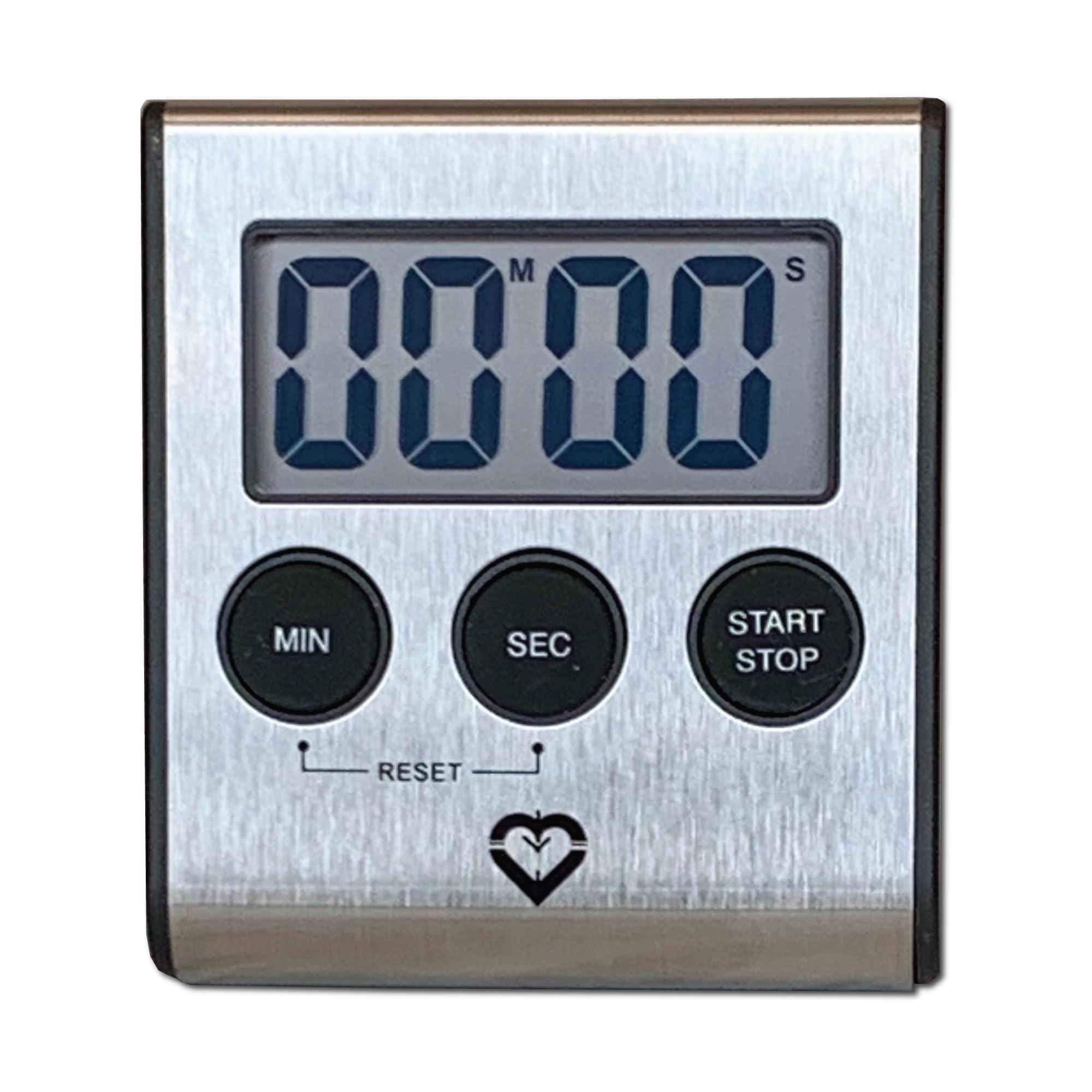 Temporizador digital de cocina de acero inoxidable de alta calidad, parte trasera magnética ultra fuerte, soporte de escritorio plegable, configuración de un solo toque sin esfuerzo, alarma extra
