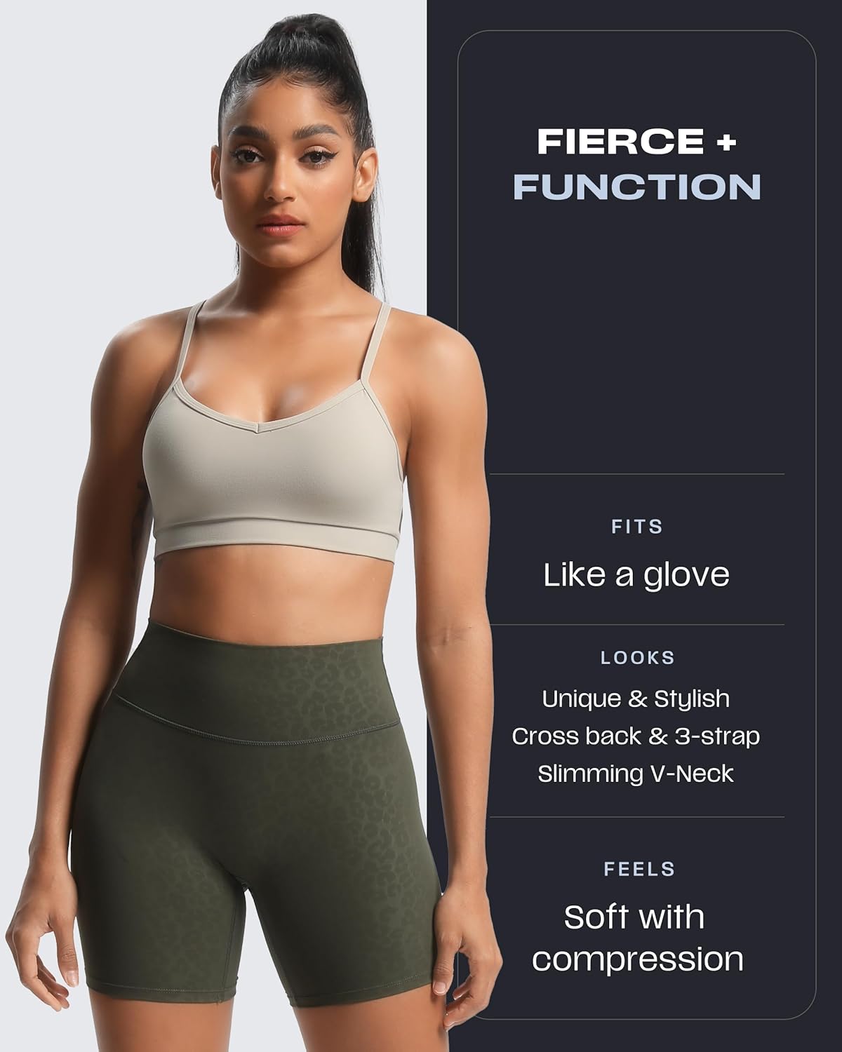 Aoxjox Women's Workout Sports Bras Fitness Amor Low Impact Bra Yoga Crop Tank - Image 2