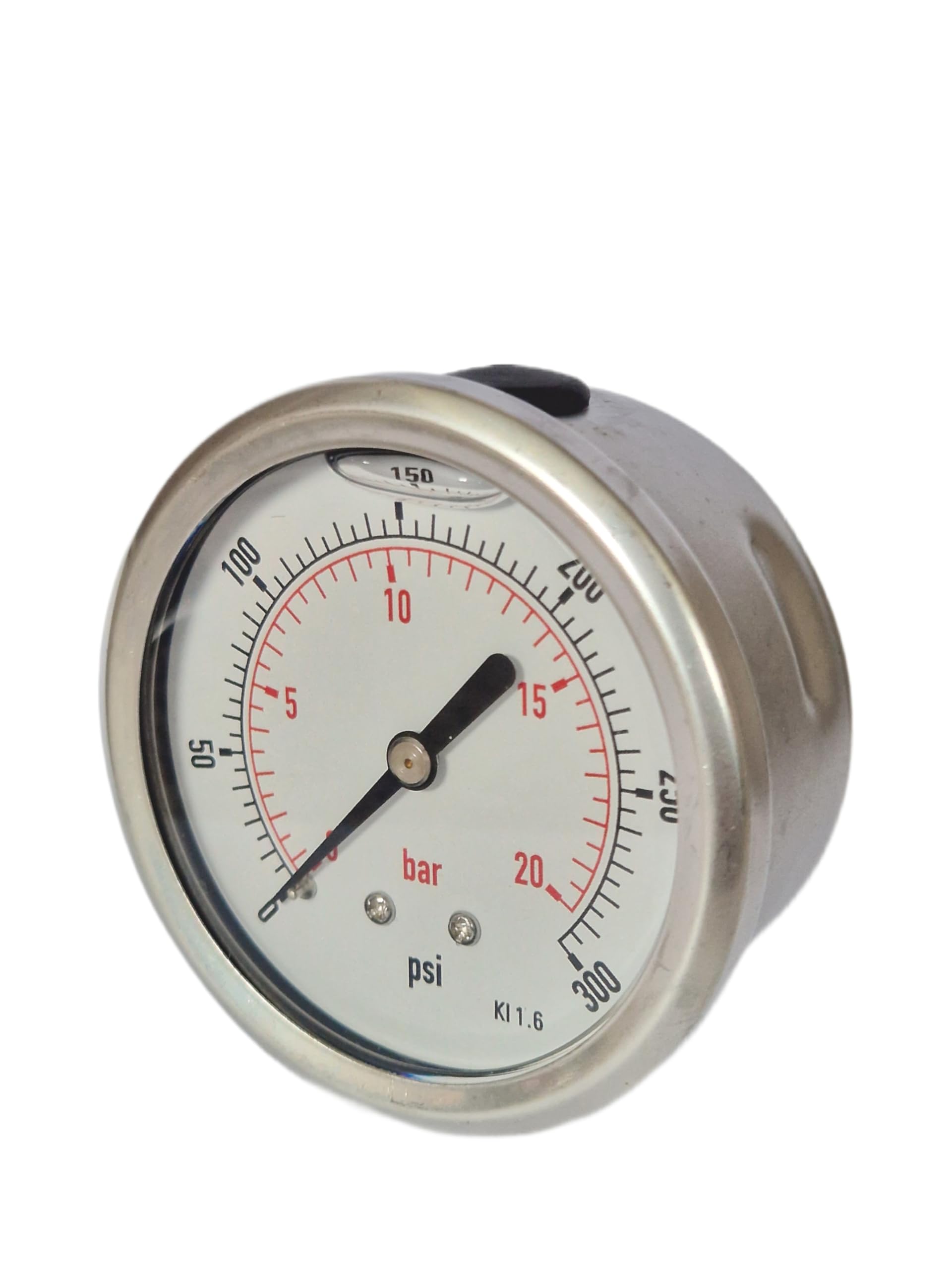 Freeford Instrumentation UK Glycerine Filled Hydraulic Pressure Gauge 63mm 1/4" BSP Back Connection. Various Ranges (0/300 PSI/20 Bar)