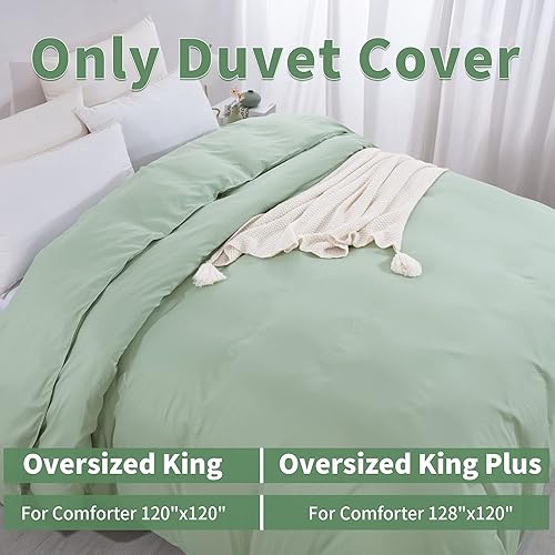 Miniatura 3 de ROYALAY Funda de edredón extragrande de 120 x 120 pulgadas con cierre de cremallera, funda súper suave y transpirable para edredón con 8 lazos en