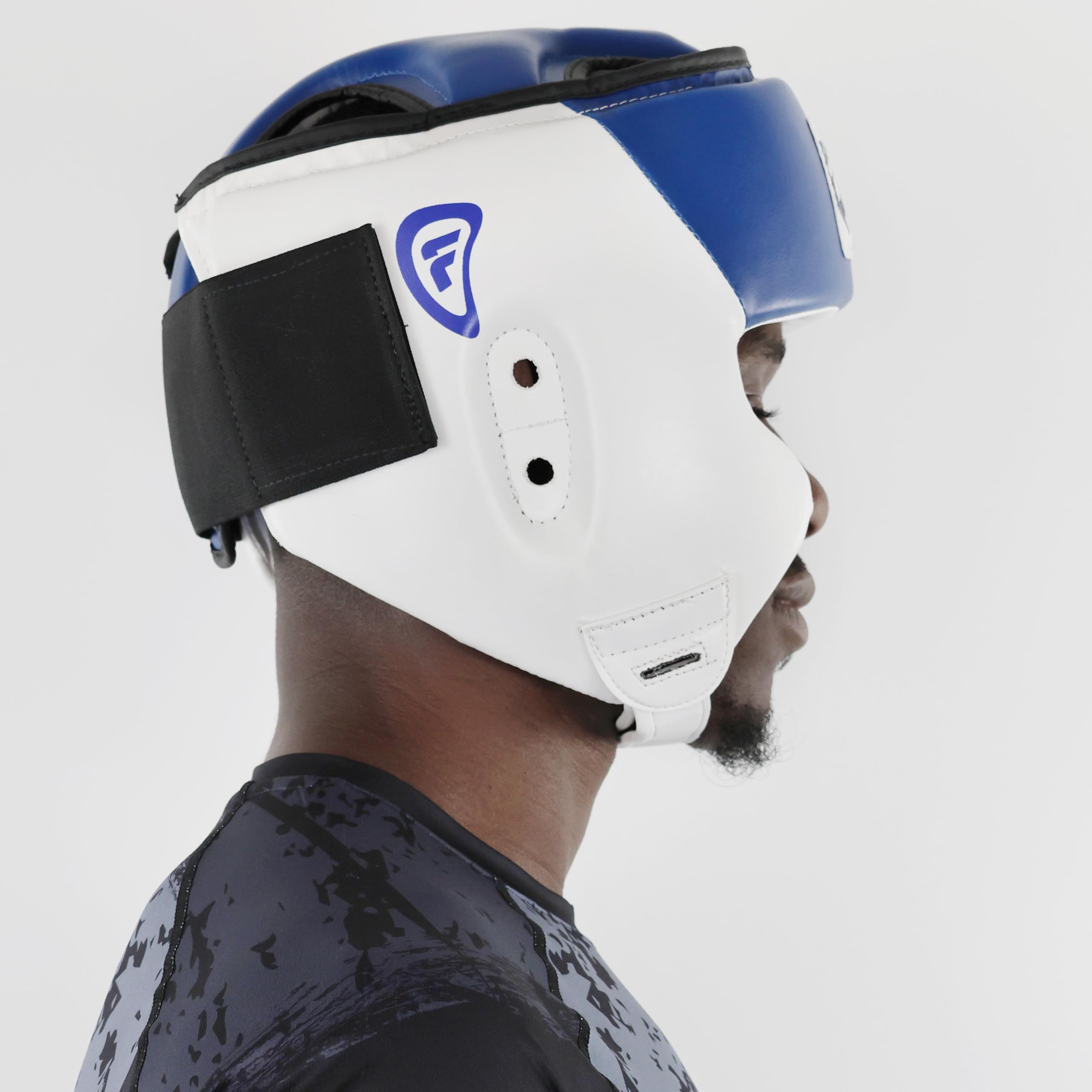 Farabi Sports Kask bokserski z regulowanym paskiem - otwarty kask kickboxingowy, MMA, Muay Thai, Sparring, sztuki walki, karate, ochrona głowy