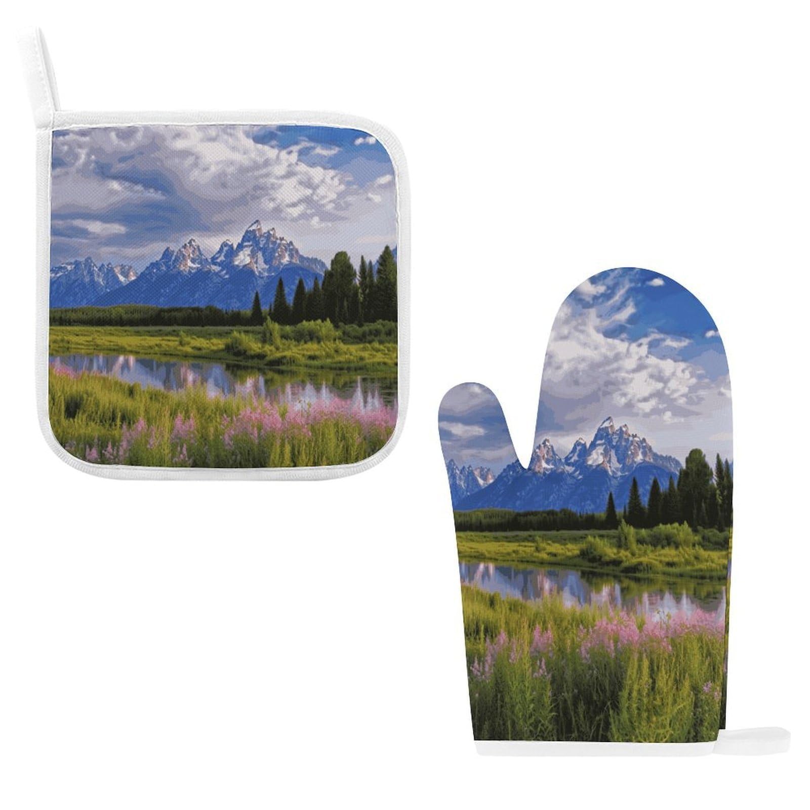 Fodpand Style Grand Teton National Park Oven Mitts And Pot Holders Sets