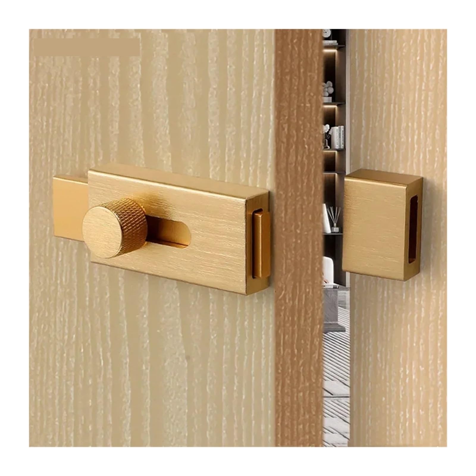 3/4/6 Zoll Aluminiumlegierung Türriegel Solide Schiebeverriegelung Riegelschnallen Sicherheitsüberfalle for den Innenbereich Möbelbeschläge(Ivory)