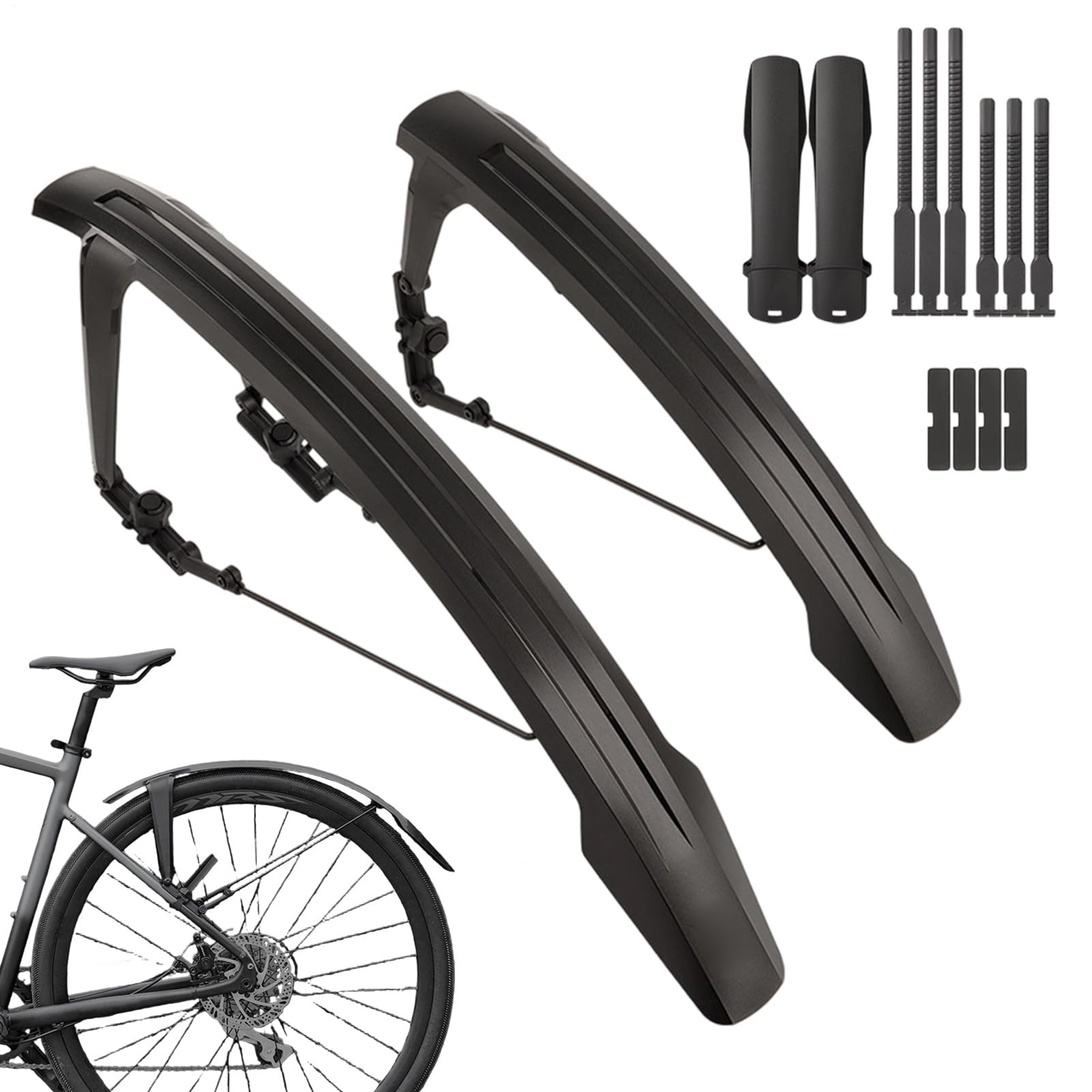 Parafango Bici Aletta Regolabile Per Ciclismo | Parafango Anteriore E Posteriore Per Ciclismo Montagna Strada Pendolare Ricreativo