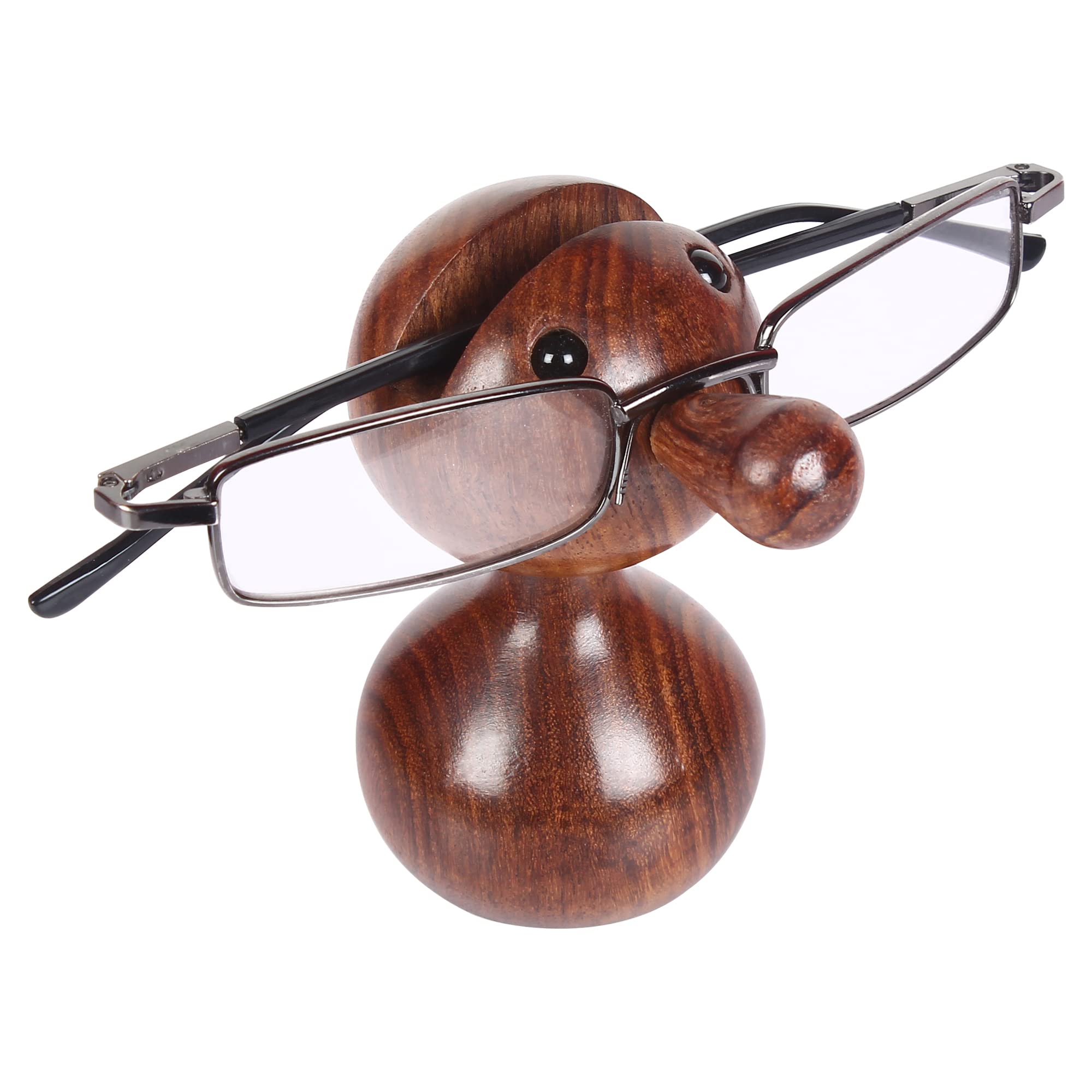 Craftland Wood Doll Shaped Spectacle Holder Stand (Brown, 2 x 2 x 3.5 Inches) 3