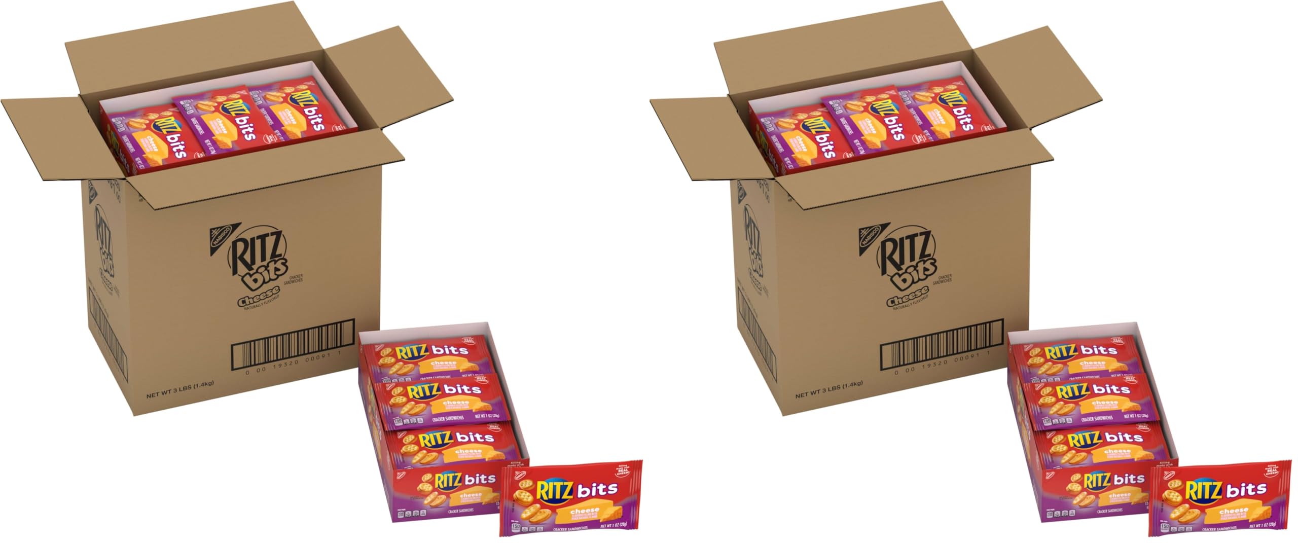 Bits Cheese Sandwich Crackers, 12 Count(Pack of 8)