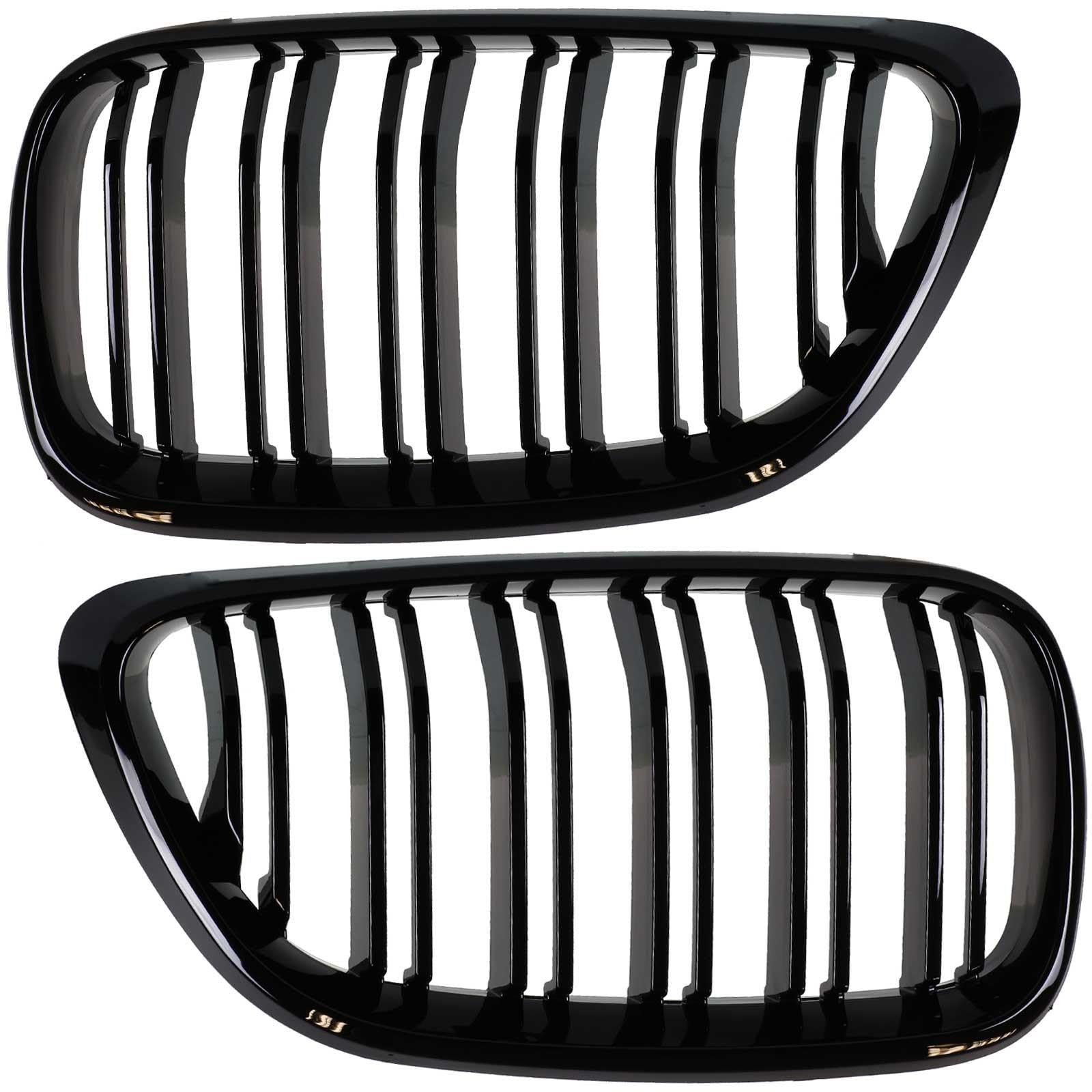 Doppelsteg Kühlergrill Nieren Schwarz Glänzend | Ref.no. 11307045 Kompatibel mit 2 Cabriolet (F23),2 Coupe (F22, F87)