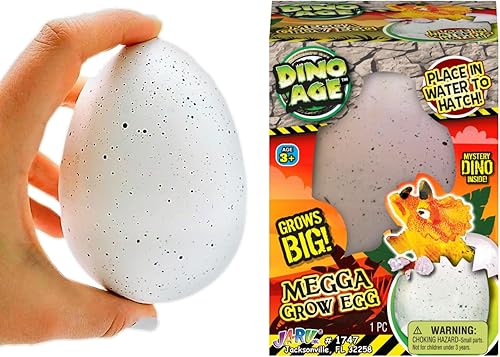 JA-RU Juguetes gigantes de cultivo de huevos de dinosaurio (1 huevo surtido) sorpresa mágica eclosión y crece en animales acuáticos para niños,
